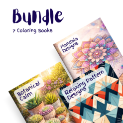Mandala & Botanical Pattern Bundle – 7 Coloring Books