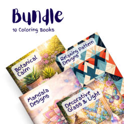 Decorative Light & Pattern Collection Bundle – 10 Coloring Books