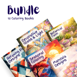 Complete Decorative Coloring Library Bundle – 15 Coloring Books