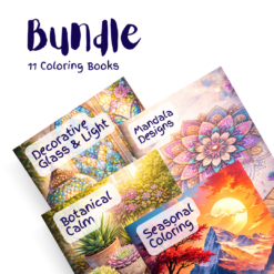 Seasonal Light & Botanical Escape Bundle – 11 Coloring Books